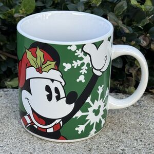 Disney Galerie Jumbo Mickey Mouse Christmas Coffee Cup Santa Hat LARGE 24 oz Mug